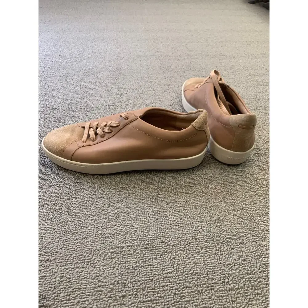 VINCE Women 7 Janna Suede Leather Low Top Lace Up‎ Sneaker